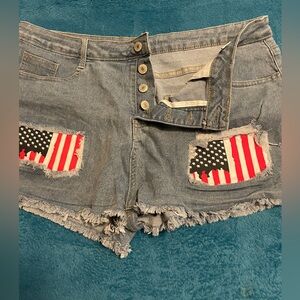 Denim American Flag Women's Shorts
NEW/ never worn
